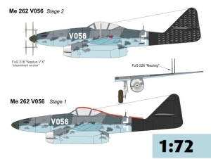 Me 262 V056 Nightfighter Testbed conv  1/72